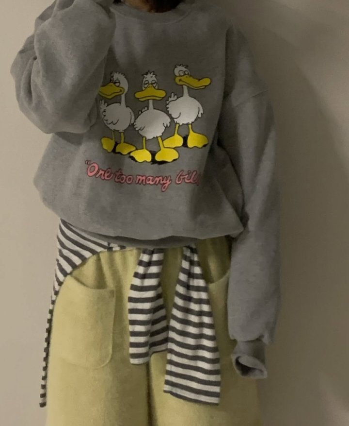 Via - Korean Women Fashion - #restrostyle - Duck Sweatshirts - 8