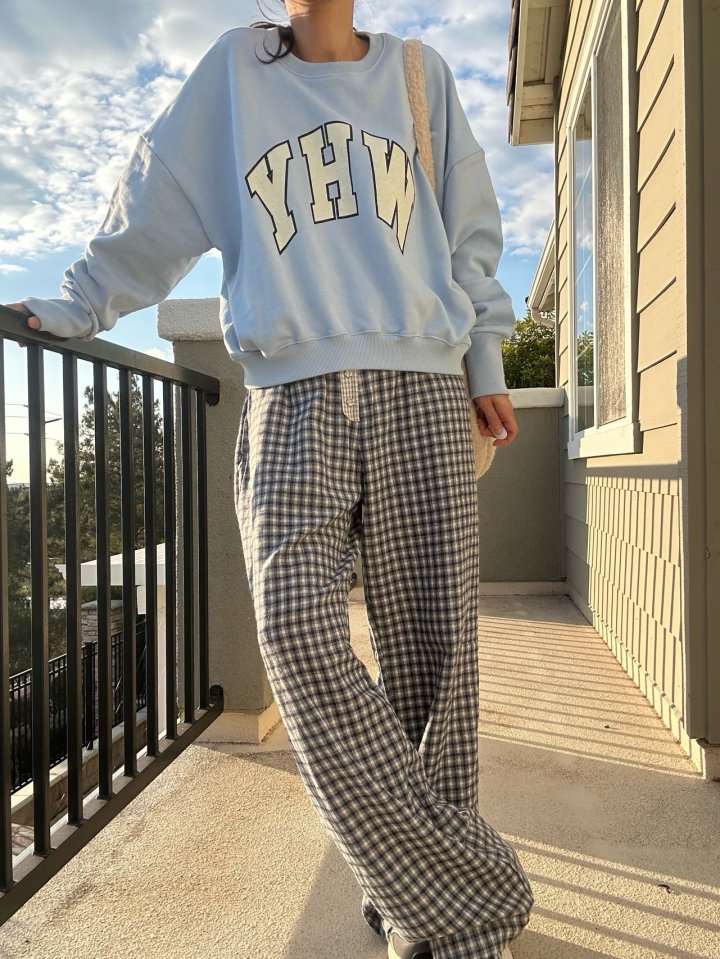 Via - Korean Women Fashion - #shopsmall - Check Long Pants