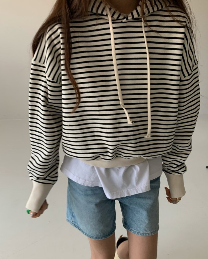 Via - Korean Women Fashion - #thelittlethings - Stripe Hoody - 3
