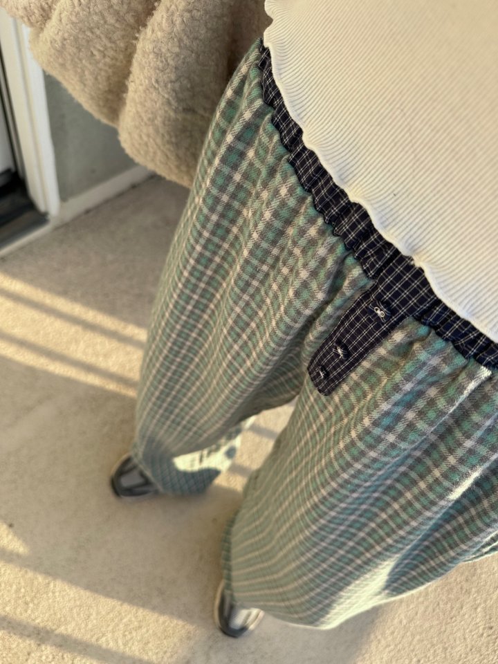 Via - Korean Women Fashion - #womensfashion - Check Long Pants - 10