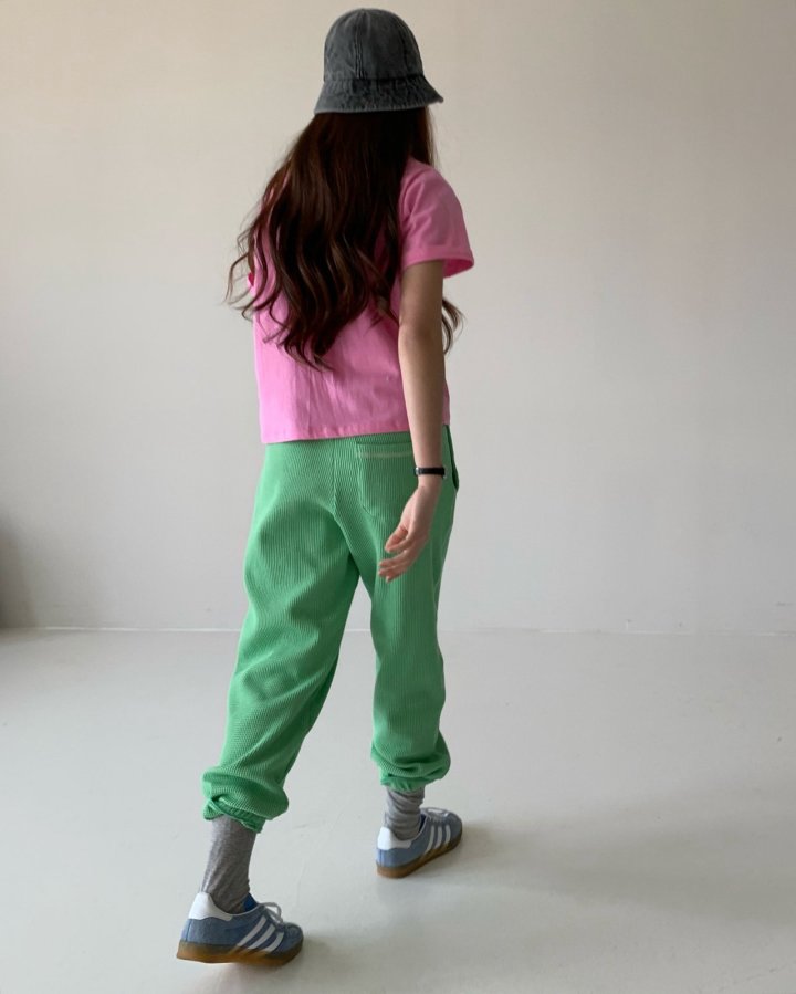Via - Korean Women Fashion - #womensfashion - Waffle Jogger Pants - 7