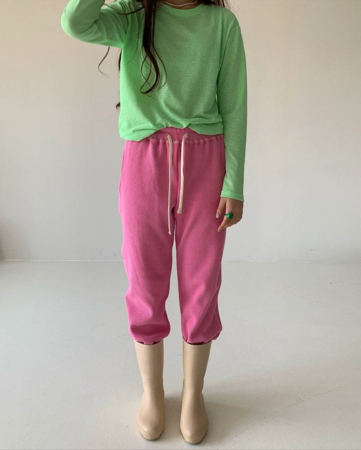 Via - Korean Women Fashion - #womensfashion - Waffle Jogger Pants - 6