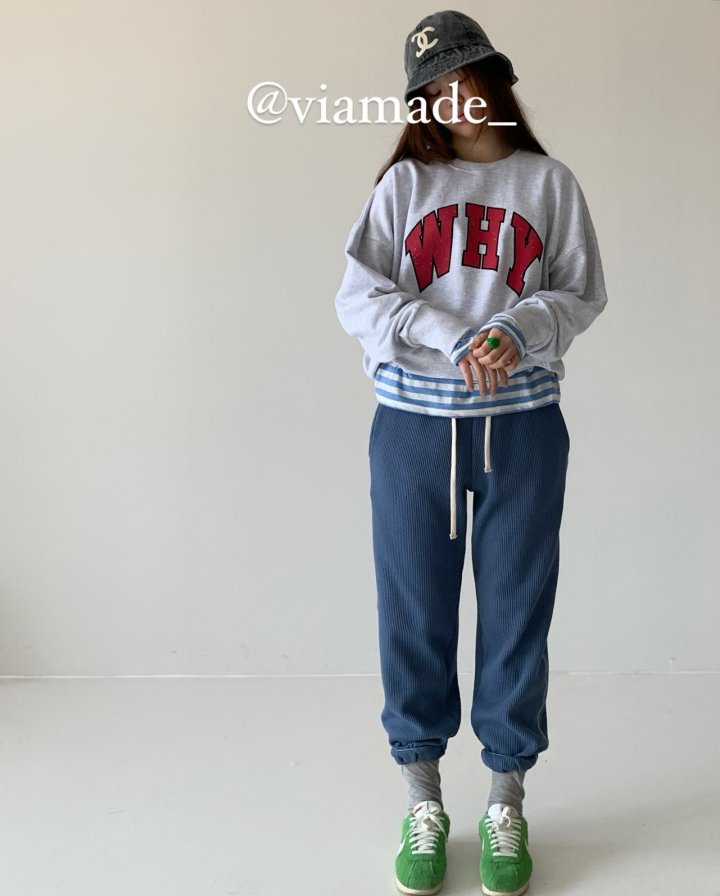 Via - Korean Women Fashion - #womensfashion - Waffle Jogger Pants - 11