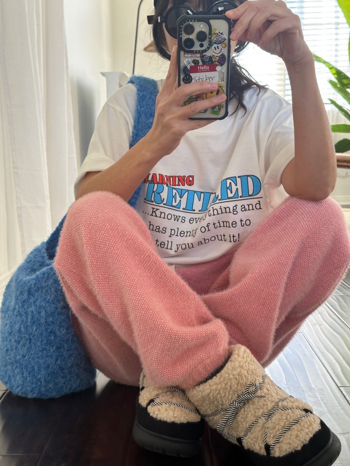 Via - Korean Women Fashion - #womensfashion - Warning Tee - 2