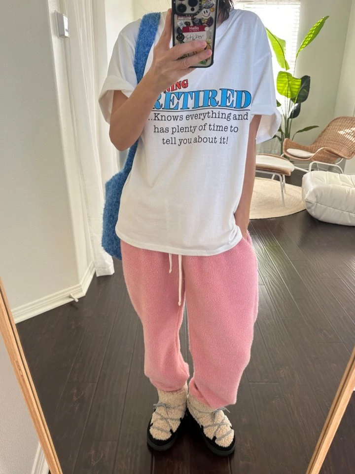 Via - Korean Women Fashion - #momslook - Warning Tee - 4