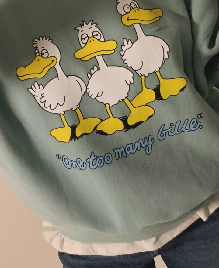 Via - Korean Women Fashion - #womensfashion - Duck Sweatshirts - 3