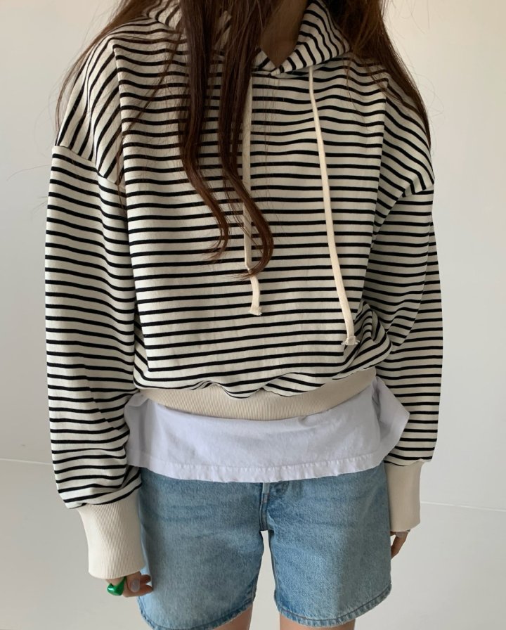 Via - Korean Women Fashion - #womensfashion - Stripe Hoody - 7
