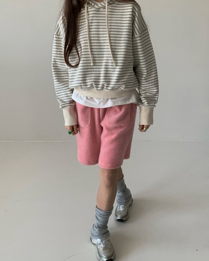 Via - Korean Women Fashion - #momslook - Stripe Hoody - 4