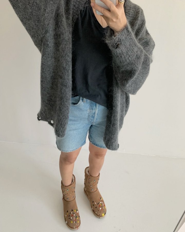 Via - Korean Women Fashion - #womensfashion - Over Long Cardigan - 11