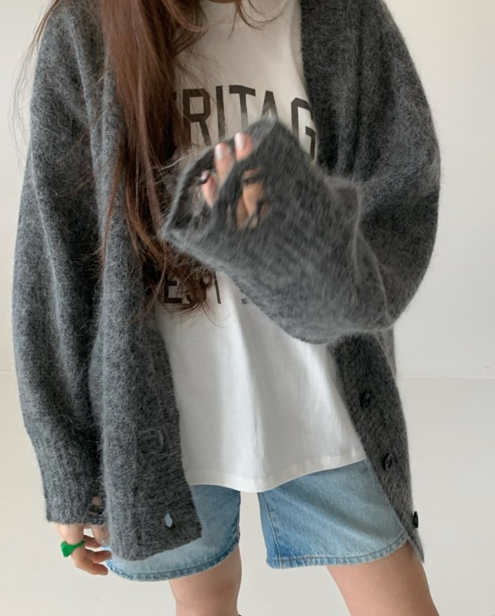 Via - Korean Women Fashion - #womensfashion - Over Long Cardigan - 7