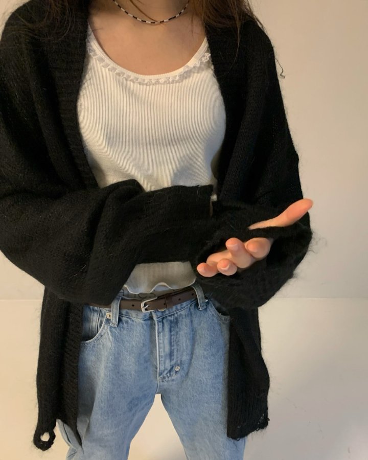 Via - Korean Women Fashion - #momslook - Over Long Cardigan - 4