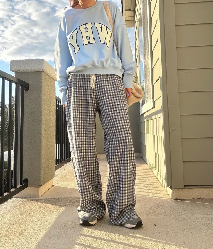 Via - Korean Women Fashion - #womensfashion - Check Long Pants - 7