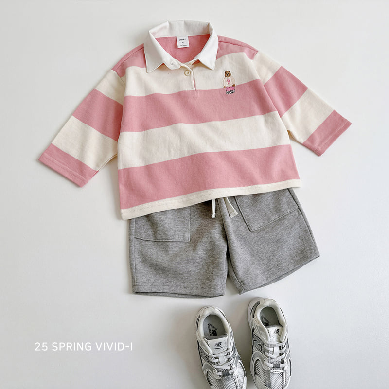 Vivid I - Korean Children Fashion - #Kfashion4kids - Large Stripe Collar Sweatshirts - 8