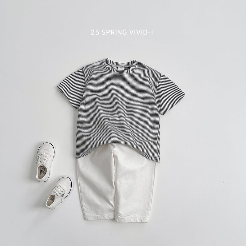 Vivid I - Korean Children Fashion - #Kfashion4kids - Striped Layered Tee - 6