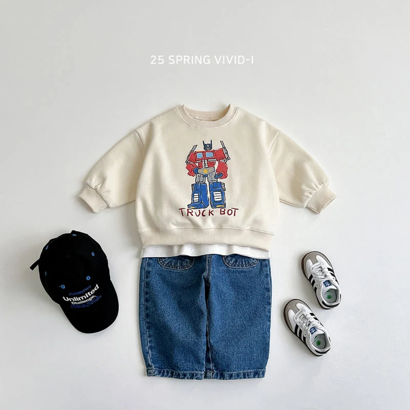 Vivid I - Korean Children Fashion - #Kfashion4kids - Robot Sketch Sweatshirts - 9