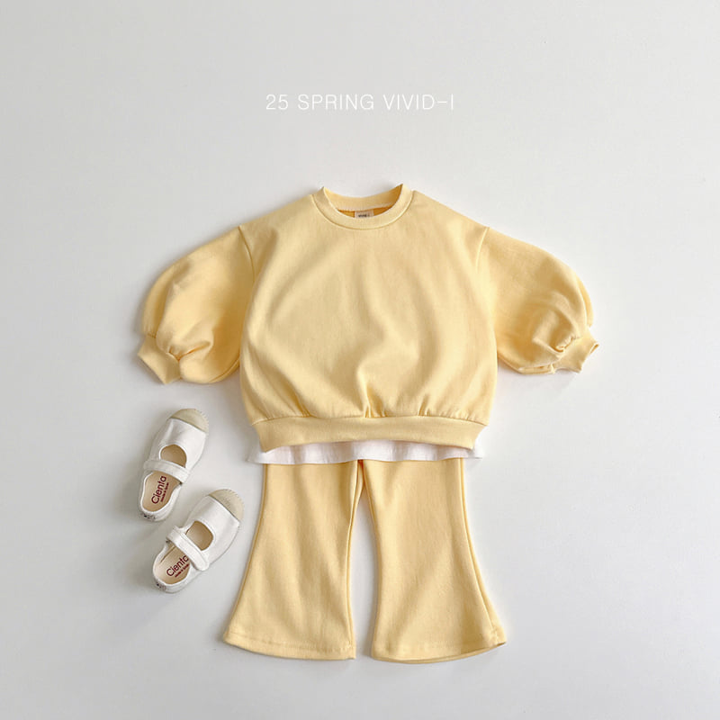 Vivid I - Korean Children Fashion - #Kfashion4kids - Color Bootcut Top Bottom Set - 5