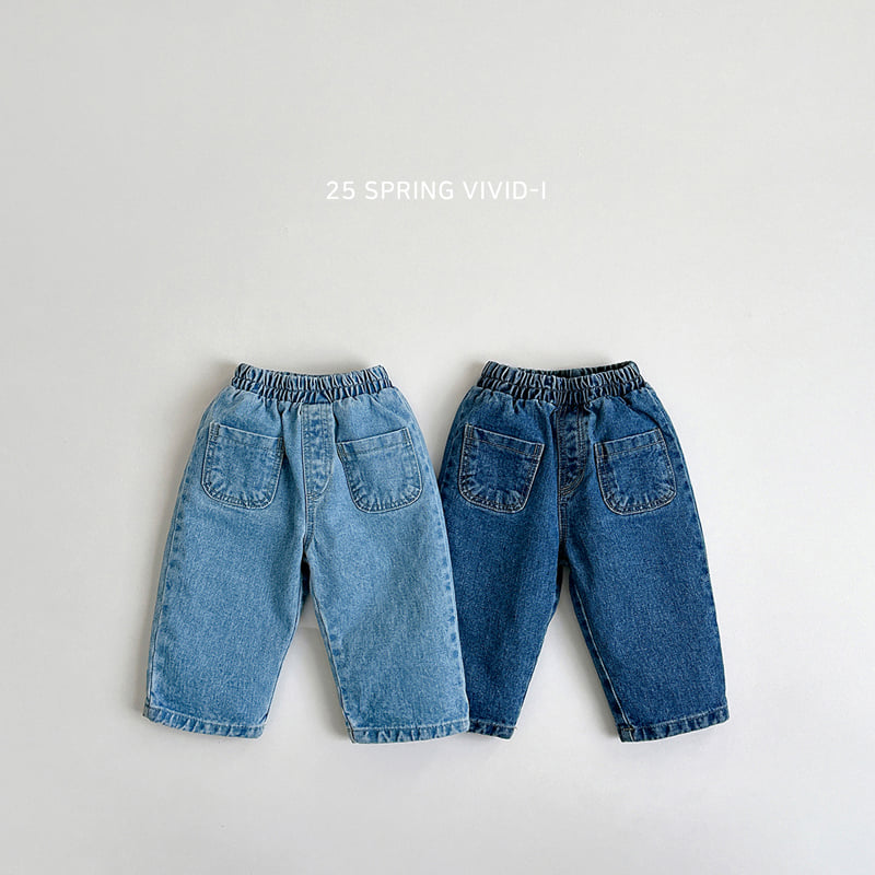 Vivid I - Korean Children Fashion - #Kfashion4kids - Two Pocket Jeans