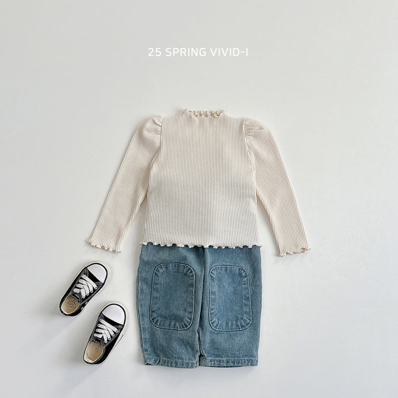 Vivid I - Korean Children Fashion - #Kfashion4kids - Ribbed Wave Tee - 8