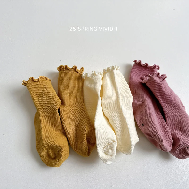 Vivid I - Korean Children Fashion - #childofig - Wave Socks - 11