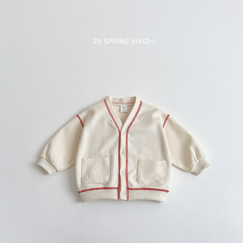 Vivid I - Korean Children Fashion - #stylishchildhood - Stitch Cardigan - 4