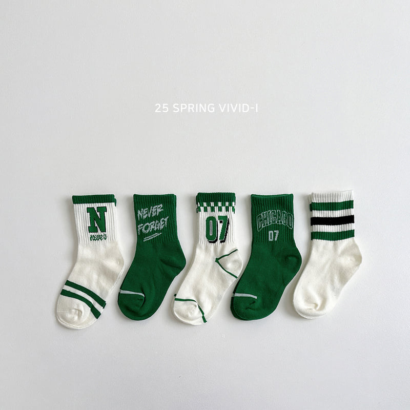 Vivid I - Korean Children Fashion - #childofig - Greenie Socks - 3