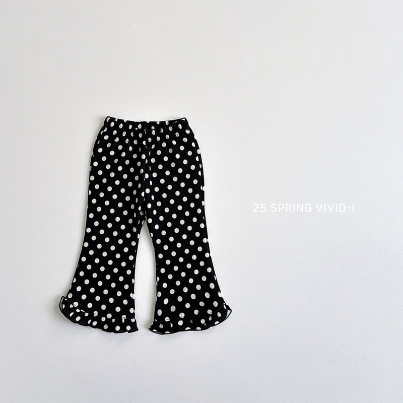 Vivid I - Korean Children Fashion - #childofig - Pattern Frill Bootcut Pants - 8