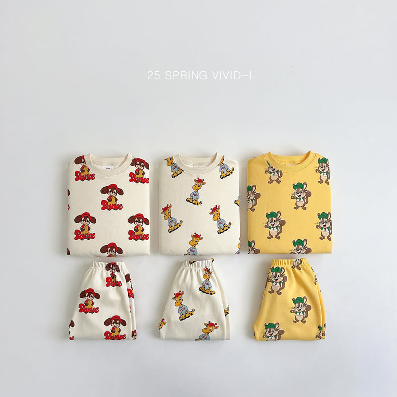Vivid I - Korean Children Fashion - #childofig - Pop Art Top Bottom Set - 3