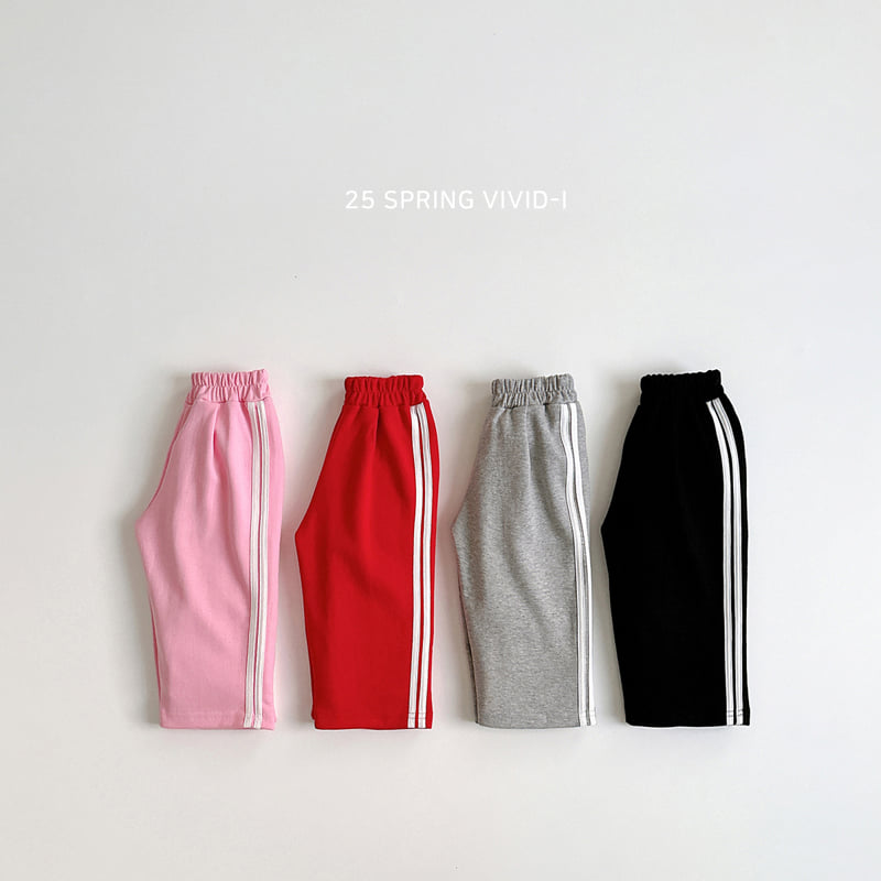 Vivid I - Korean Children Fashion - #childofig - Two-line Training Pants