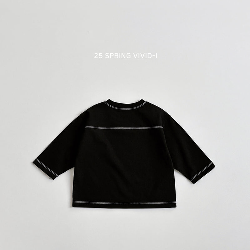 Vivid I - Korean Children Fashion - #childofig - Stitch Line Single Tee - 9