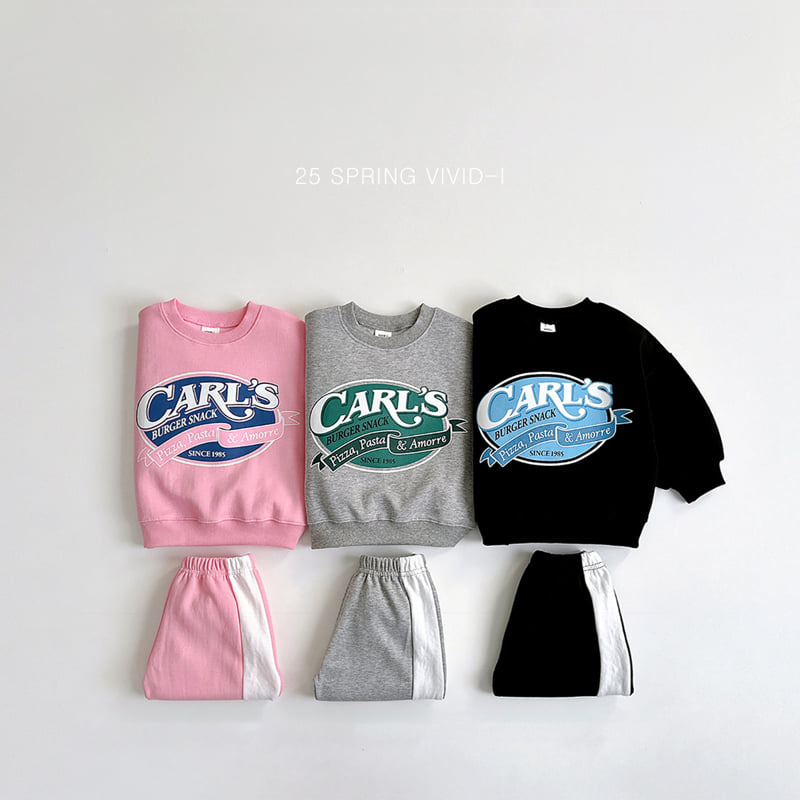 Vivid I - Korean Children Fashion - #childofig - Line Raglan Top Bottom Set