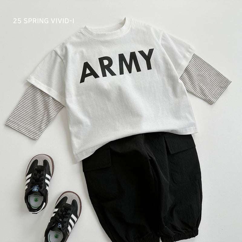 Vivid I - Korean Children Fashion - #childofig - Army Short Sleeve Tee - 12