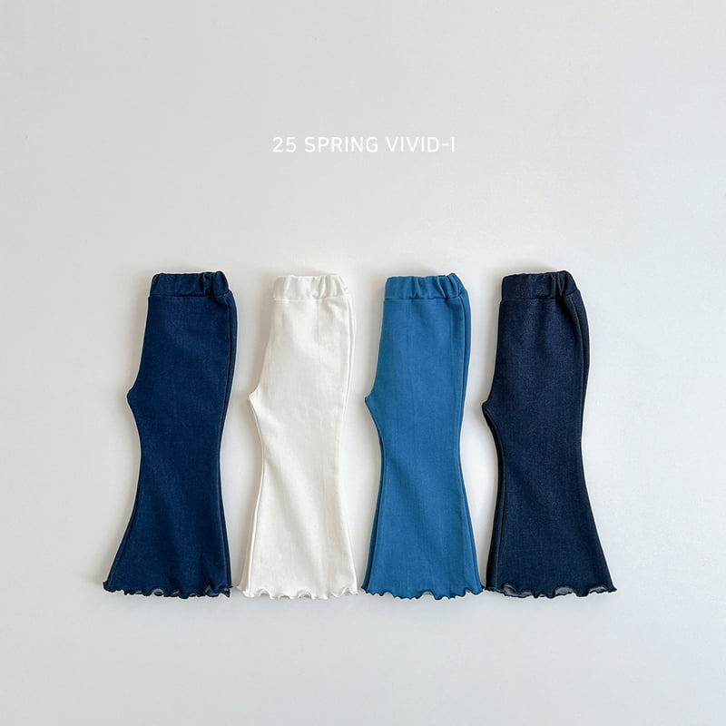 Vivid I - Korean Children Fashion - #childofig - Span Denim Bootcut Pants