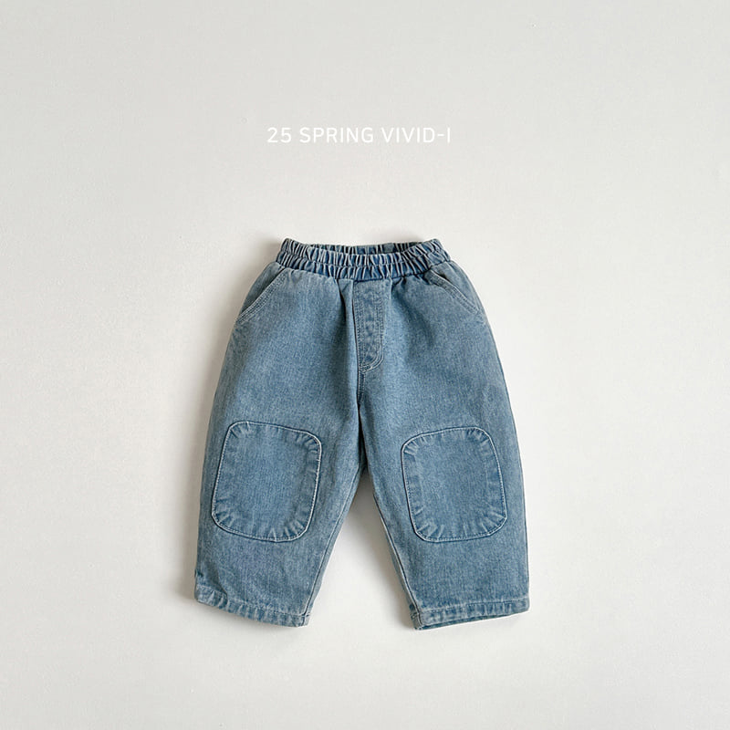Vivid I - Korean Children Fashion - #childofig - Patch Denim Pants
