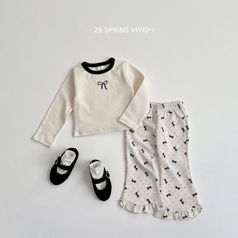 Vivid I - Korean Children Fashion - #childofig - Ribbon Single Tee - 10