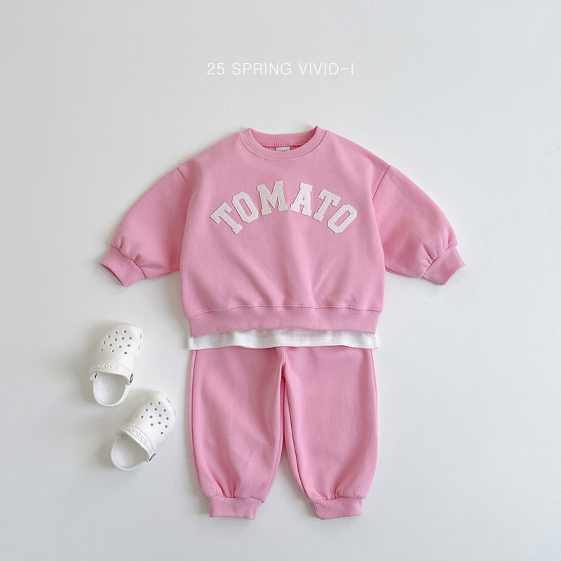 Vivid I - Korean Children Fashion - #childofig - Tomato Embroidery Top Bottom Set - 6