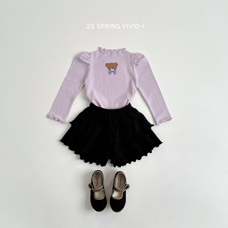 Vivid I - Korean Children Fashion - #childrensboutique - Ribbon Bear Shoulder Tee - 10
