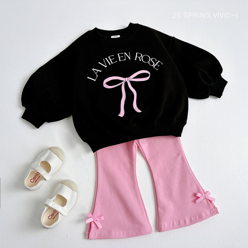 Vivid I - Korean Children Fashion - #childrensboutique - Ribbon Point Bootcut Pants - 9
