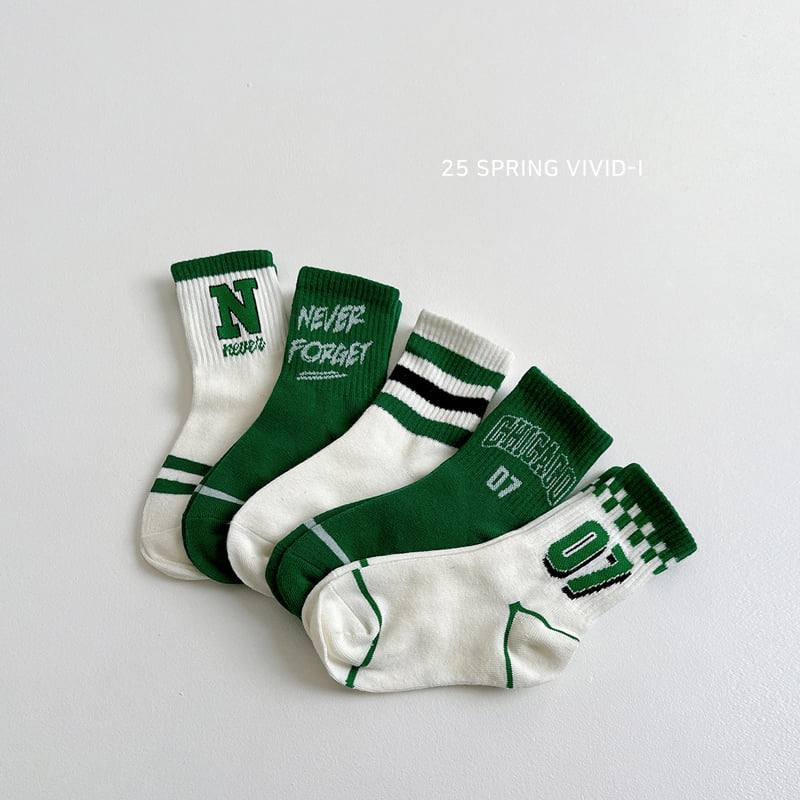 Vivid I - Korean Children Fashion - #childofig - Greenie Socks - 4