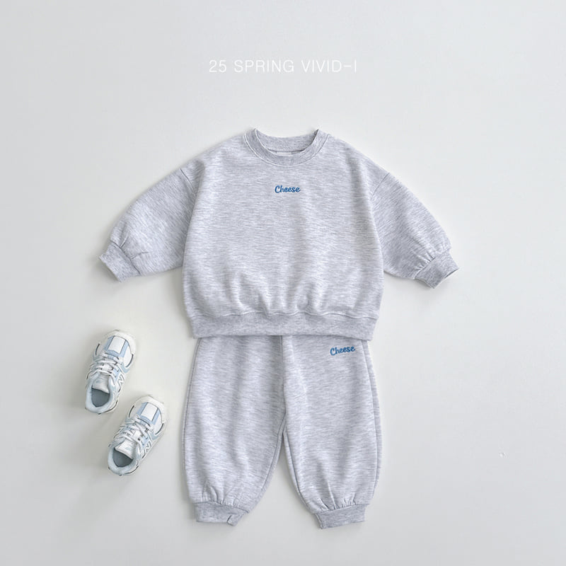 Vivid I - Korean Children Fashion - #childrensboutique - Cheese Embroidery Top Bottom Set - 6