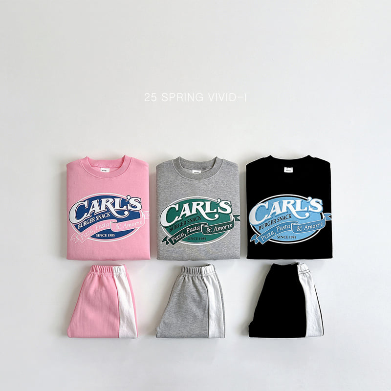Vivid I - Korean Children Fashion - #childrensboutique - Line Raglan Top Bottom Set - 3