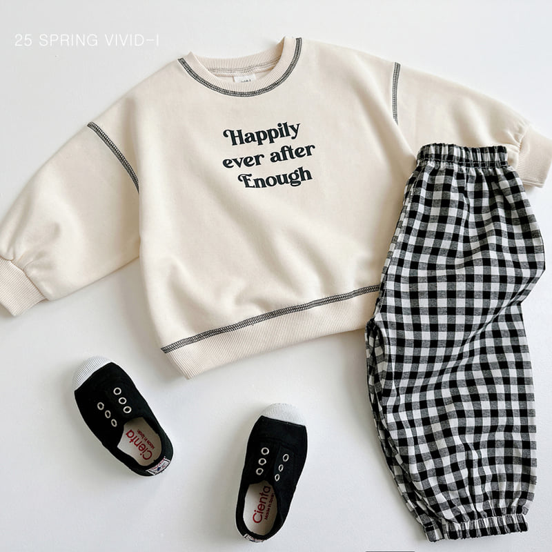 Vivid I - Korean Children Fashion - #childrensboutique - Stitch Top Bottom Set - 9
