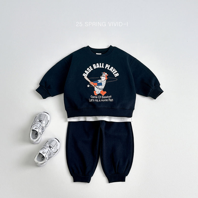 Vivid I - Korean Children Fashion - #childrensboutique - Baseball Bear Top Bottom Set - 8