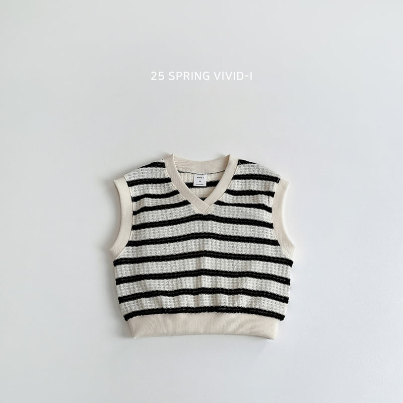 Vivid I - Korean Children Fashion - #childrensboutique - Knit Stripe Vest - 5