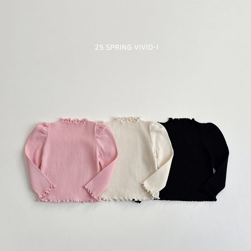 Vivid I - Korean Children Fashion - #childrensboutique - Ribbed Wave Tee
