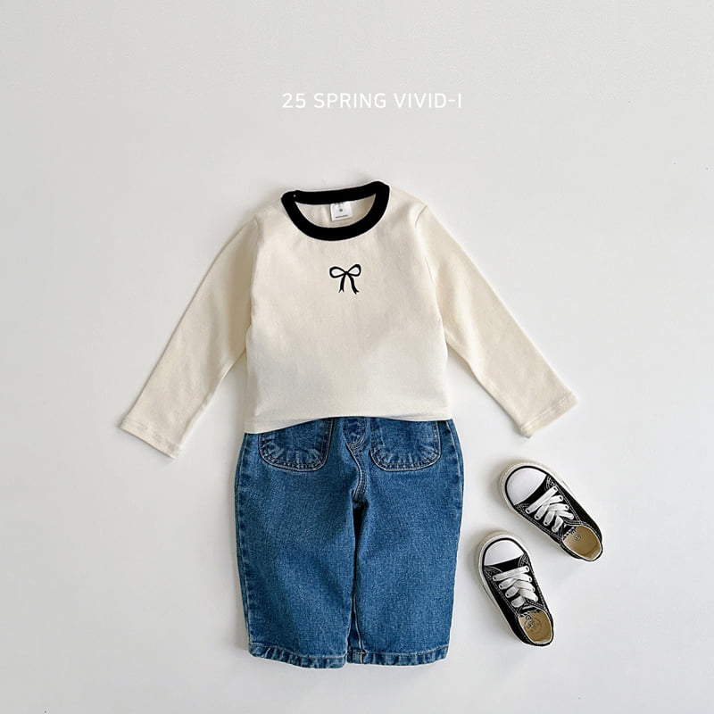 Vivid I - Korean Children Fashion - #childrensboutique - Ribbon Single Tee - 11