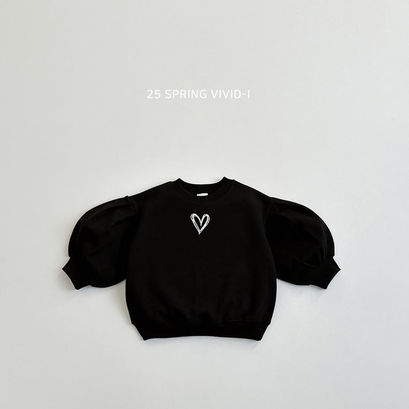 Vivid I - Korean Children Fashion - #childrensboutique - Heart Embroidered Puff Sweatshirts - 6
