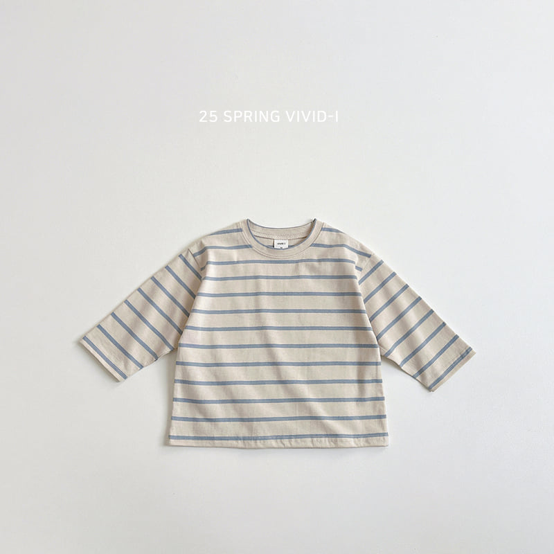 Vivid I - Korean Children Fashion - #designkidswear - Stripe Daily Tee - 8