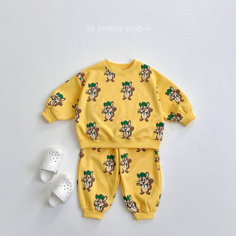 Vivid I - Korean Children Fashion - #designkidswear - Pop Art Top Bottom Set - 6
