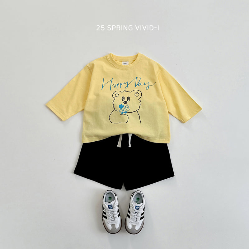 Vivid I - Korean Children Fashion - #designkidswear - Flower Bear Single Tee - 10