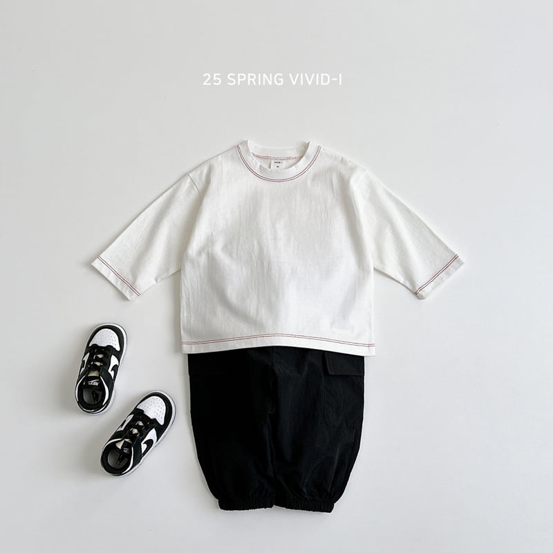 Vivid I - Korean Children Fashion - #designkidswear - Stitch Line Single Tee - 11